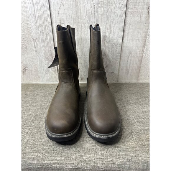 Wolverine Mens Brown Leather 10" Work Boots Size 9.5 Extra Wide Waterproof - Picture 5 of 10